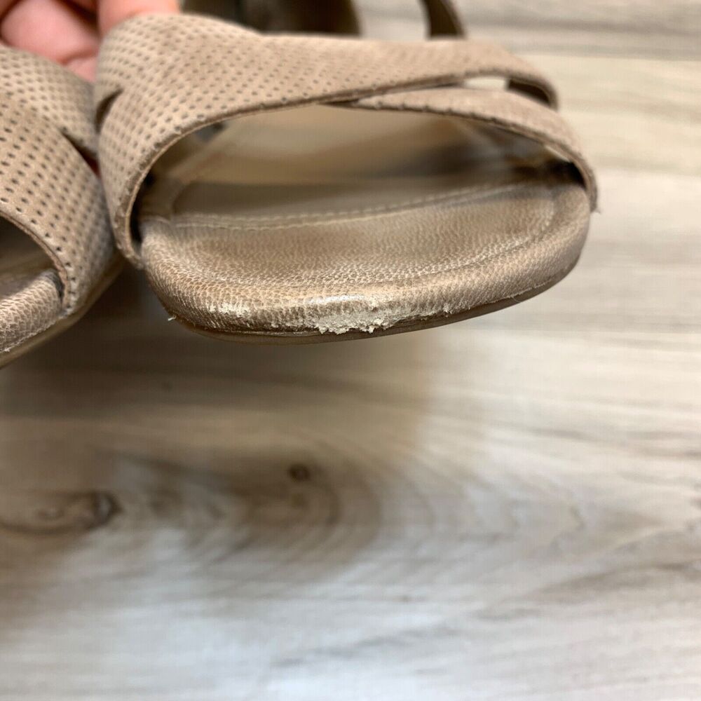 Ecco Sandals Womens 39 US 8 Bouillon Brown Criss Cross Leather Strappy Gladiator - Picture 6 of 12